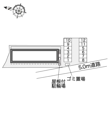 ★手数料０円★岡山市北区庭瀬　月極駐車場（LP）